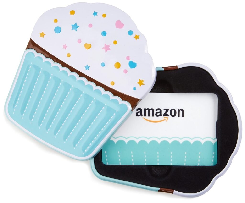 Amazon gift card - $750 (Birthday cupcake tin box design)